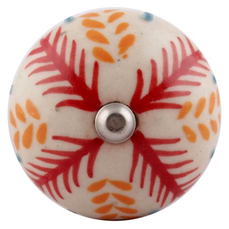 Red Leaf Ceramic Floral Wine Stopper